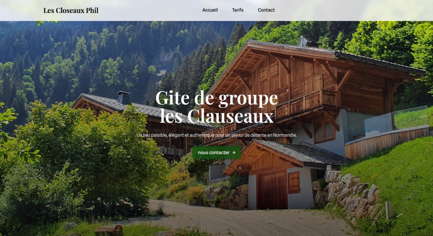 Aperçu du site du Gîte L'Idem — écran 1